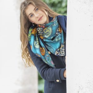 the 17:35: Schal Kaschmir & Seide mit asiatischen Motiven 2