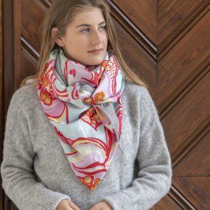 the 17:35: Schal Kaschmir & Seide poppigen Blüten 2