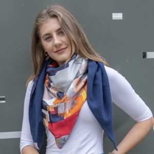 the 17:35: Schal Kaschmir & Seide mit Gemäldeprint 2